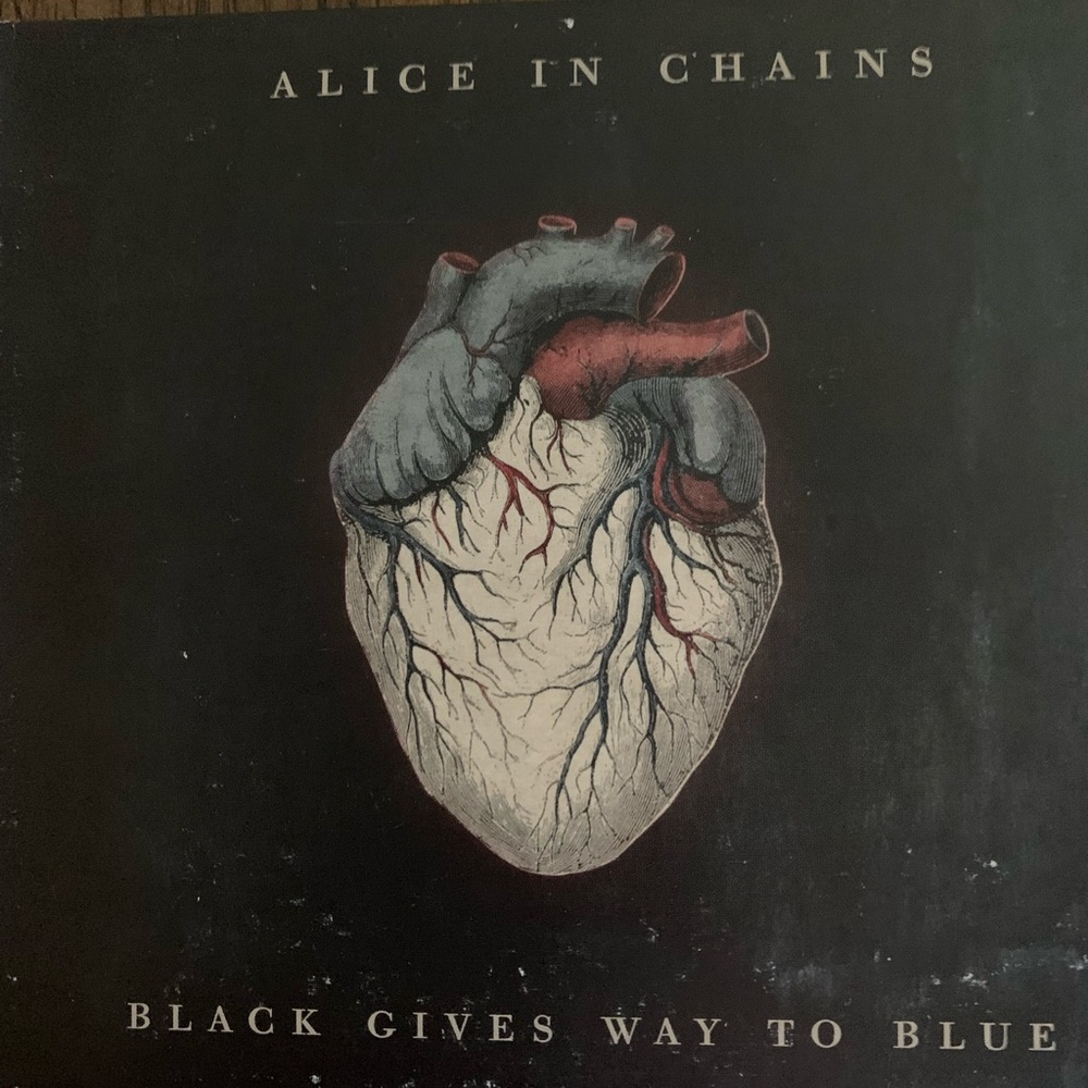 Alice In Chains "Black Gives Way To Blue" CD Cover Art- Heart Illustration